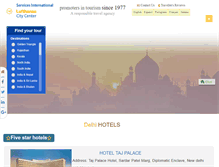 Tablet Screenshot of delhihotels.net